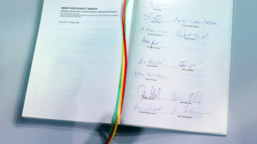 Unterzeichnung des Koalitionsvertrages der 20. Wahlperiode des Bundestages